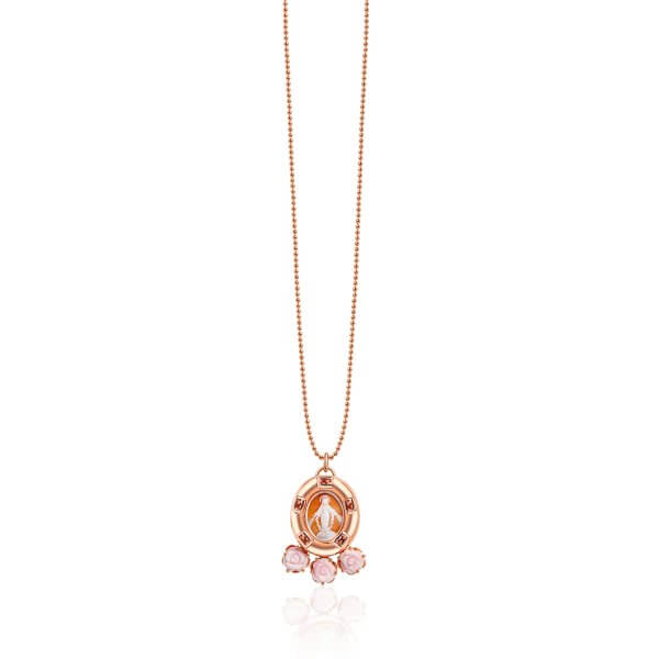 Cameo with 3 Flowers