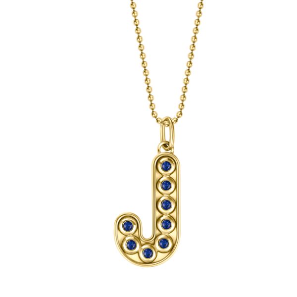 Large Initial Pendant with Chain