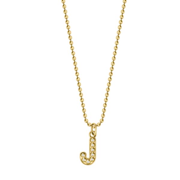 Small Initial Pendant with Chain